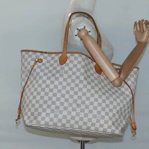 LOUIS VUITTON Damier Azur Neverfull GM Tote Bag